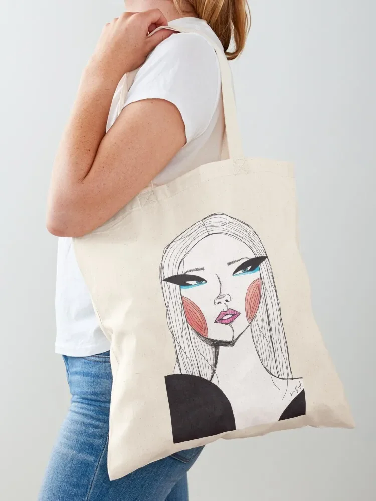 

Woman In Tears Tote Bag reusable grocery bags Shopping bags cute tote bag Shopper handbag