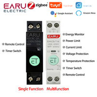 Zigbee TUYA WiFi Smart Circuit Breaker Over Current Under Voltage Protection Power Metering 1-63A Wireless Remote Control Switch