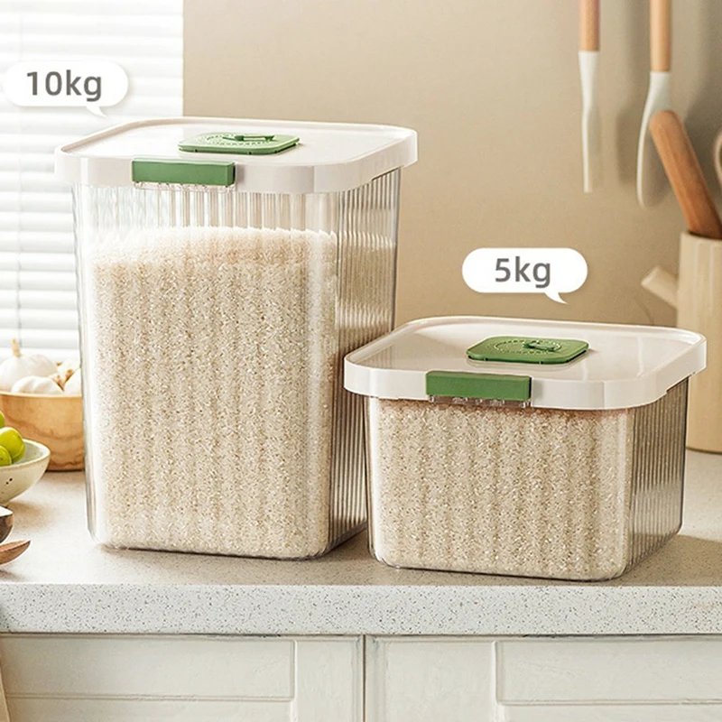 

Moisture Proof Insect Proof Rice Box Grain Sealed Jar Kitchen Container Bucket Storage Pet Food Box With Lid