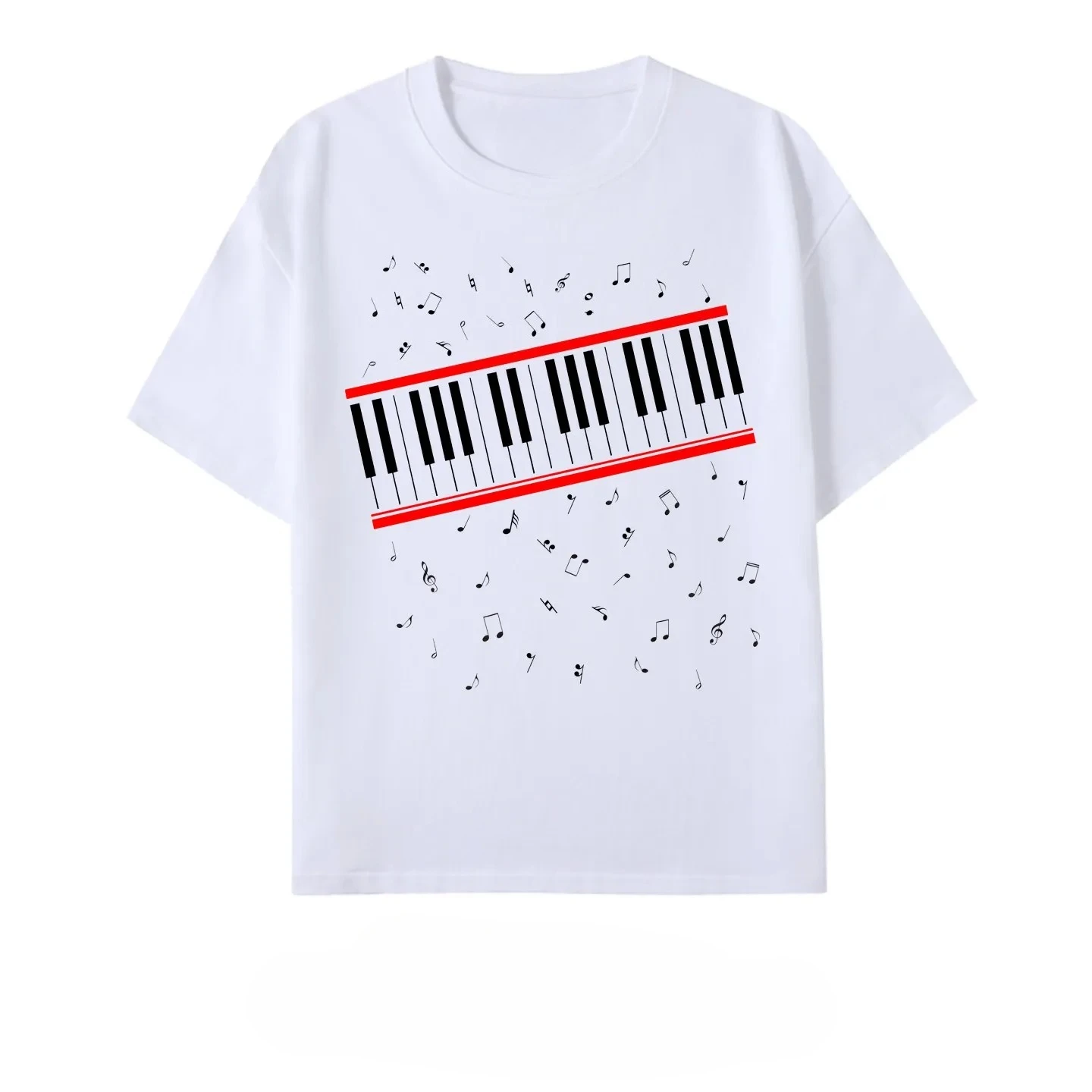 2026 Michael Jackson's Official Movie-related Musical Note Short-Sleeved Cotton T-Shirt Comfortable and Of High Quality Ins Y2k