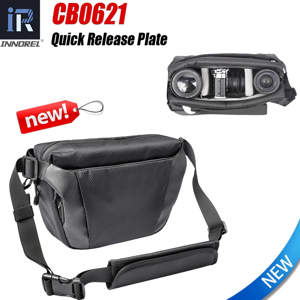 INNOREL CB0621 6L Waterproof Camera Sling Bag, DSLR/SLR/Mirrorless Travel Camera Bag Case Crossbody for Sporting, Cycling, Daily