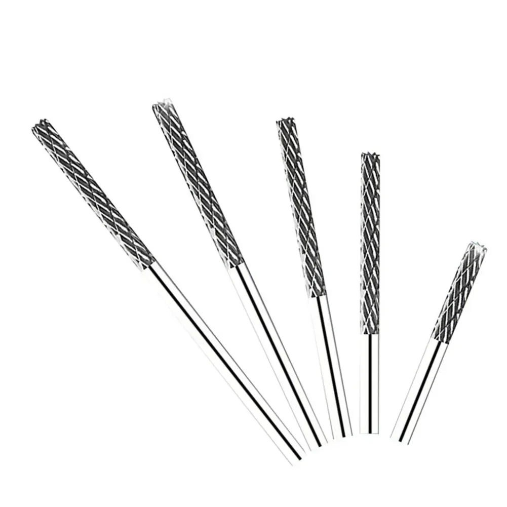 1pc 3mm 1/8 Long Shank Carbide Burs For Milling Cutter Burr Diamond-Cut Rotary 38mm To 100mm Power Tool Accessories