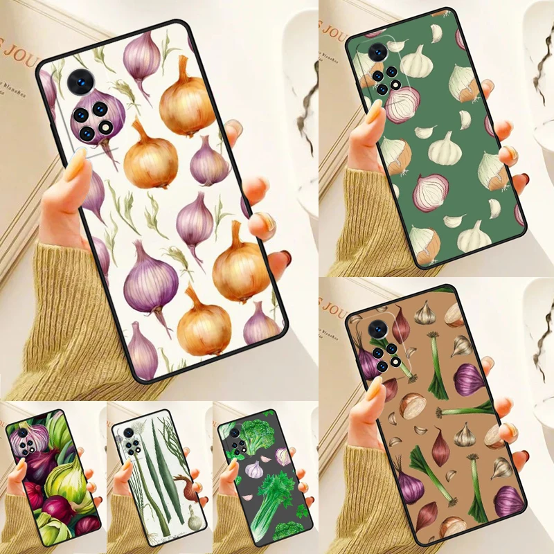 Onions And Garlic Herbs Case For Samsung Galaxy S24 Plus S23 S20 S21FE Lite S22 Ultra Note 20 S8 S9 S10 Phone Coque