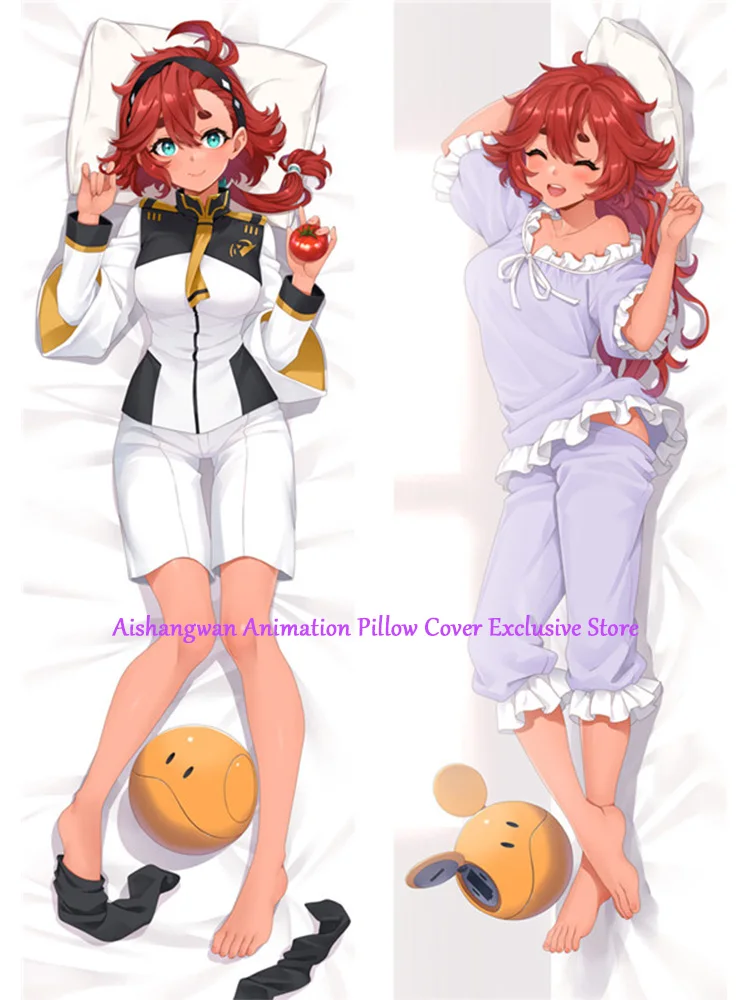 

Dakimakura Anime Pillow Cover Suletta Double Sided Print 2Way Cushion Bedding Festival Gifts Gifts