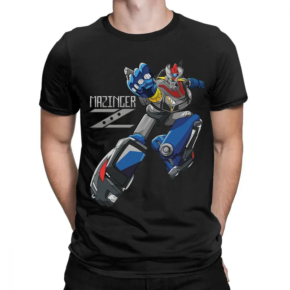 Camiseta con estampado gráfico de mazinger z, ropa de calle de robot de película de anime, camisetas informales de moda
