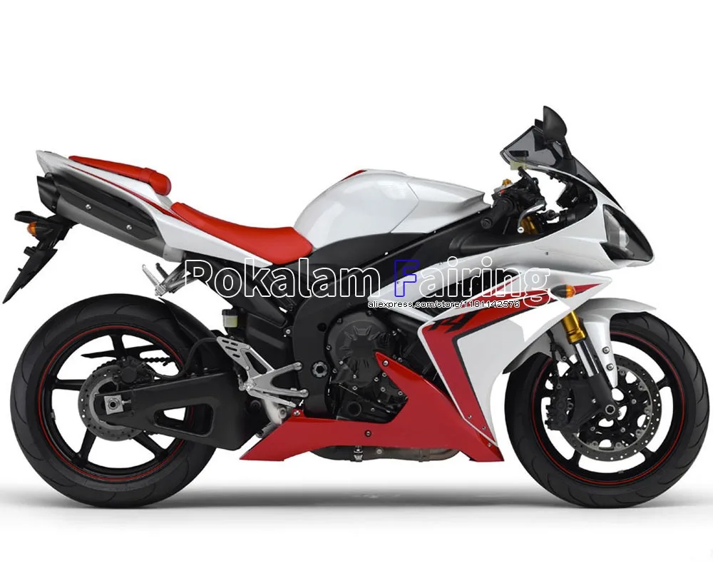 

For Yamaha YZF-R1 2007 2008 Body Kit YZF R1 07/08 YZF1000 Red White Aftermarket Motorbike Fairing (Injection molding)
