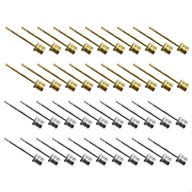 

20Pcs Sport Ball Air Inflating Pin Air Ball Inflation Needle Replacement Stainless Steel Inflatable Needle