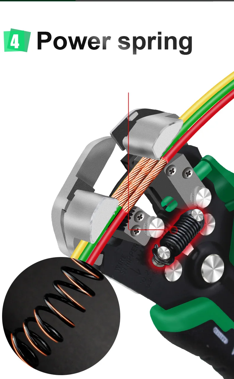 LAOA Automatische Abisolierzange, Cutter, Kabel, Terminal, Crimpen, Elektriker-Werkzeuge – Detail 12