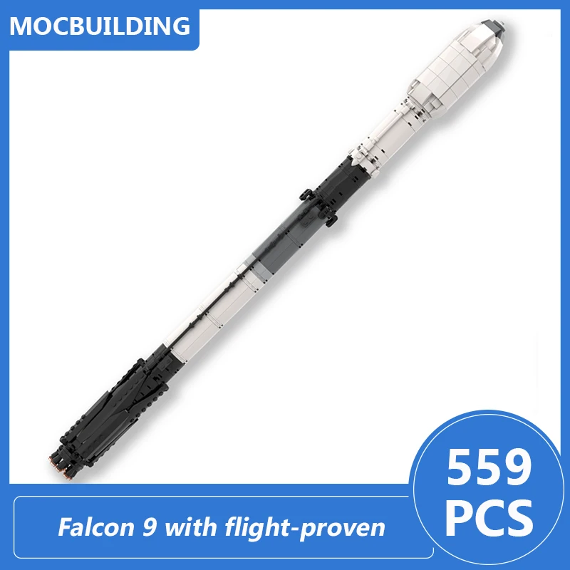 SpaceX Falcon Heavy 1:110 Scale Model Moc Building Blocks Diy Assemble Bricks Space Series Educational Creative Toys Xmas Gifts