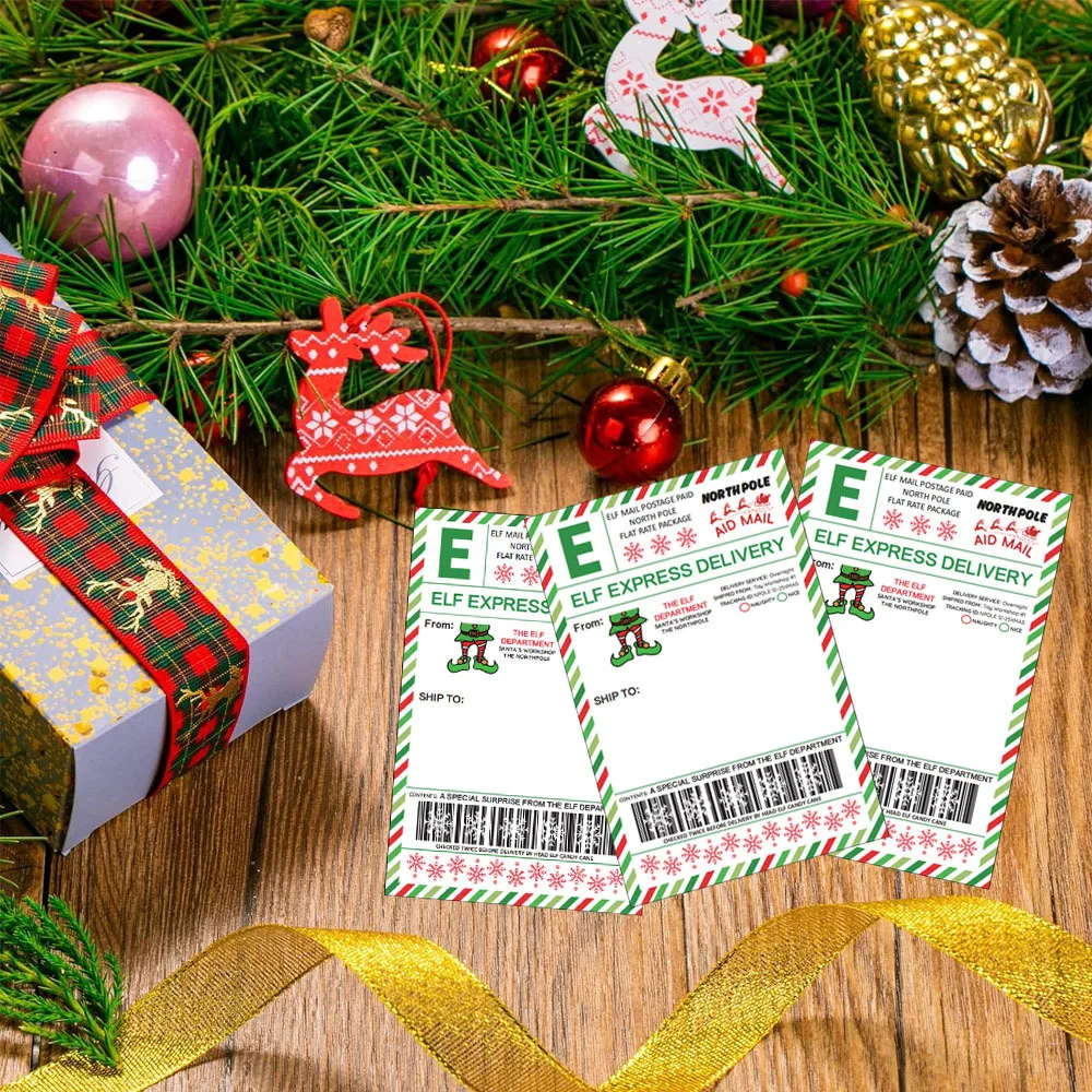 1pc Christmas Elf Stickers Gift Packaging Labels Christmas Gift Delivery Labels Mailing Lists Gifts Surprise Gifts for Friends