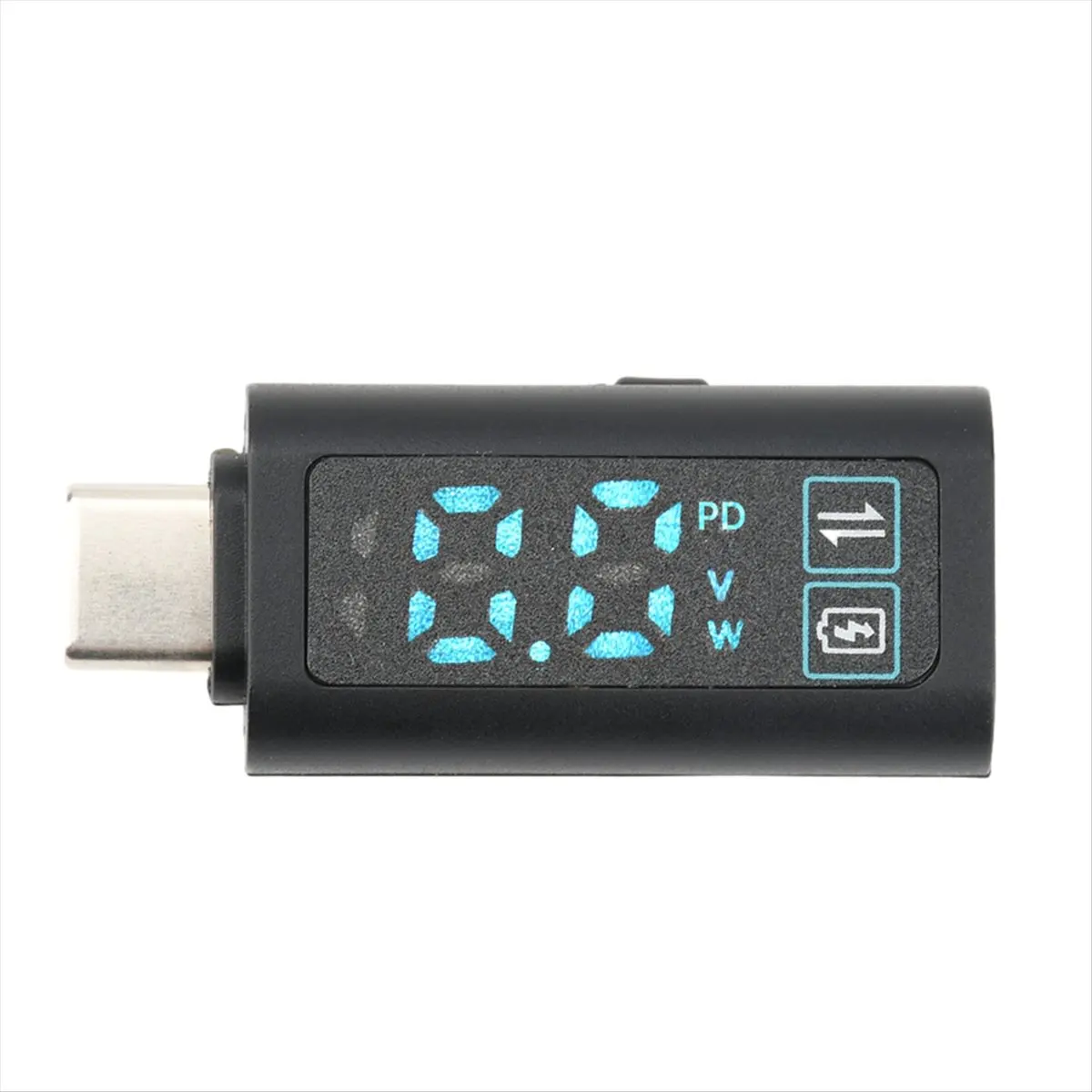 A85P Type-C Digital Voltmeter DC 5-24V Voltage Meter HD Display PD100W Fast Charging Adapter Power Tester Blue Words