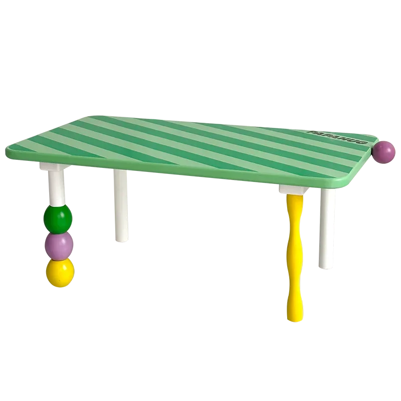 

Striped Geometric Table Writing Desk Learning Home Picture Book Graffiti Small Coffee Table Work Table