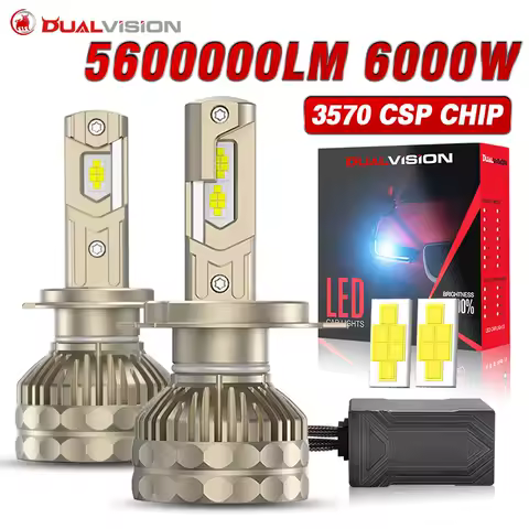 6000W H4 H7 LED Car Headlight Canbus 5600000LM LED Bulbs H11 H8 H9 H1 9005 HB3 9006 HB4 9012 HIR2 6500K White Turbo Fog Lights