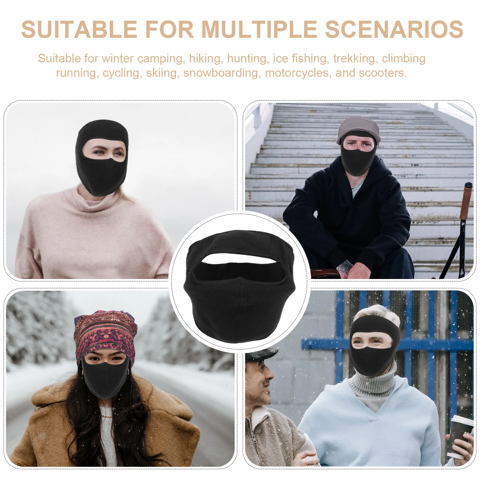 Motorhoofddeksel Fietsgezichtsmasker Anti-koude winddichte bescherming Outdoor Winterrijbescherming Gezichtsbescherming