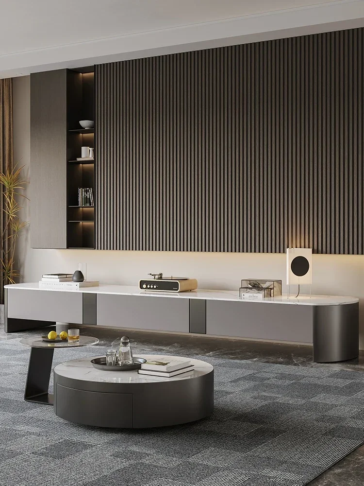 

Итальянский простой современный шифер для маленькой квартиры, шиферный журнальный столик, комбинация ТВ-шкафа