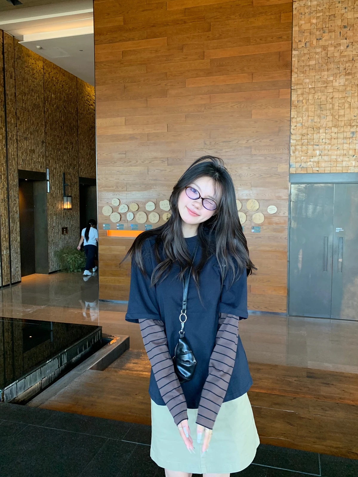 

Повседневная свободная круглая футболка из чистого хлопка Ne Long Sve, модный синий топ для женщин, дышащий, удобный, осенний...