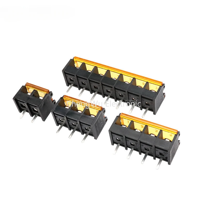 

10Pcs HB-9500 Fence Type Terminal Block with Big 9.5MM HB-2P/3P/4P/5P/6P/7P/8P with Cover PCB Mount
