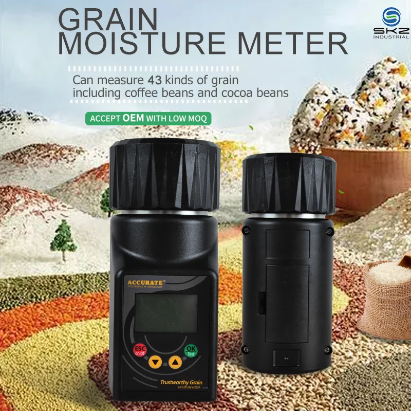 SKZ111B-2 PRO Professional digital grain moisture meter for corn wheat rice bean grain measurement moisture tester