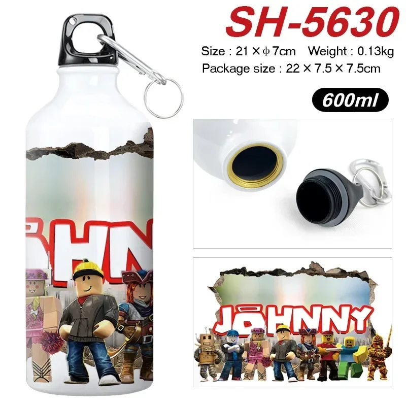 Botol Air Olahraga Permainan Kartun Roblox Cangkir Minum Siswa Kendi Aluminium Anti Bocor Kapasitas Besar Ide Hadiah Ideal