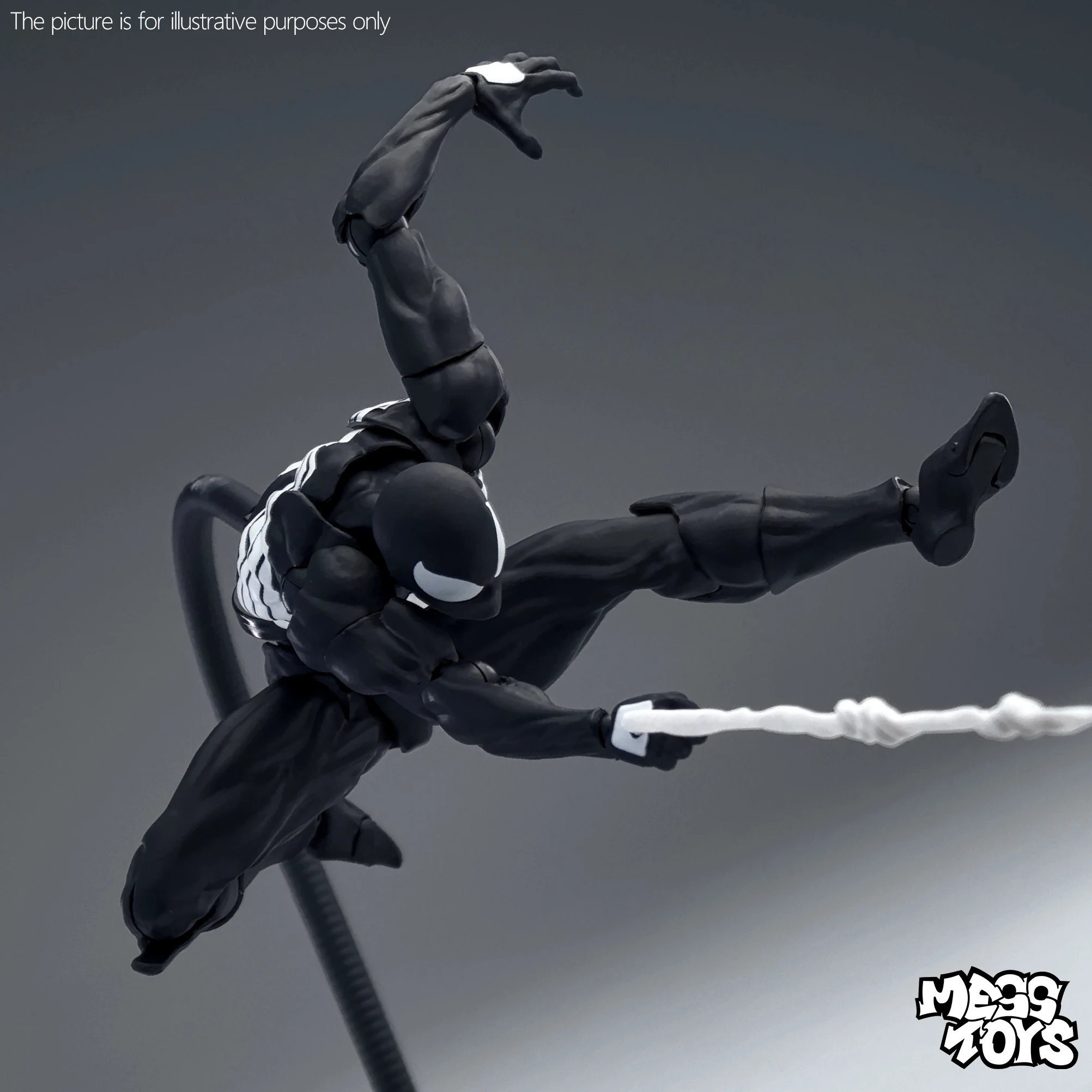 Original Mess Toys Black Suit Nachbar Messtoys Filmzubehör-Set Symbiote Anime Actionfigur Modell Geschenk für Fans Spielzeug – Detail 11