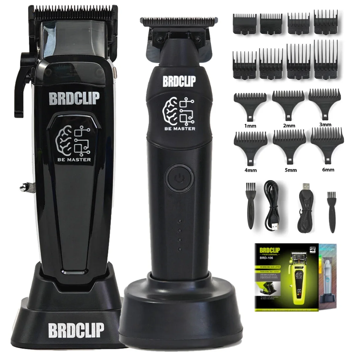 BRD 106 617 609 Professionele elektrische tondeuse Tondeuse DLC-mes met basis 7500 RPM 7000 RPM 7000 RPM Kappersset BRDCLIP - afbeelding 1