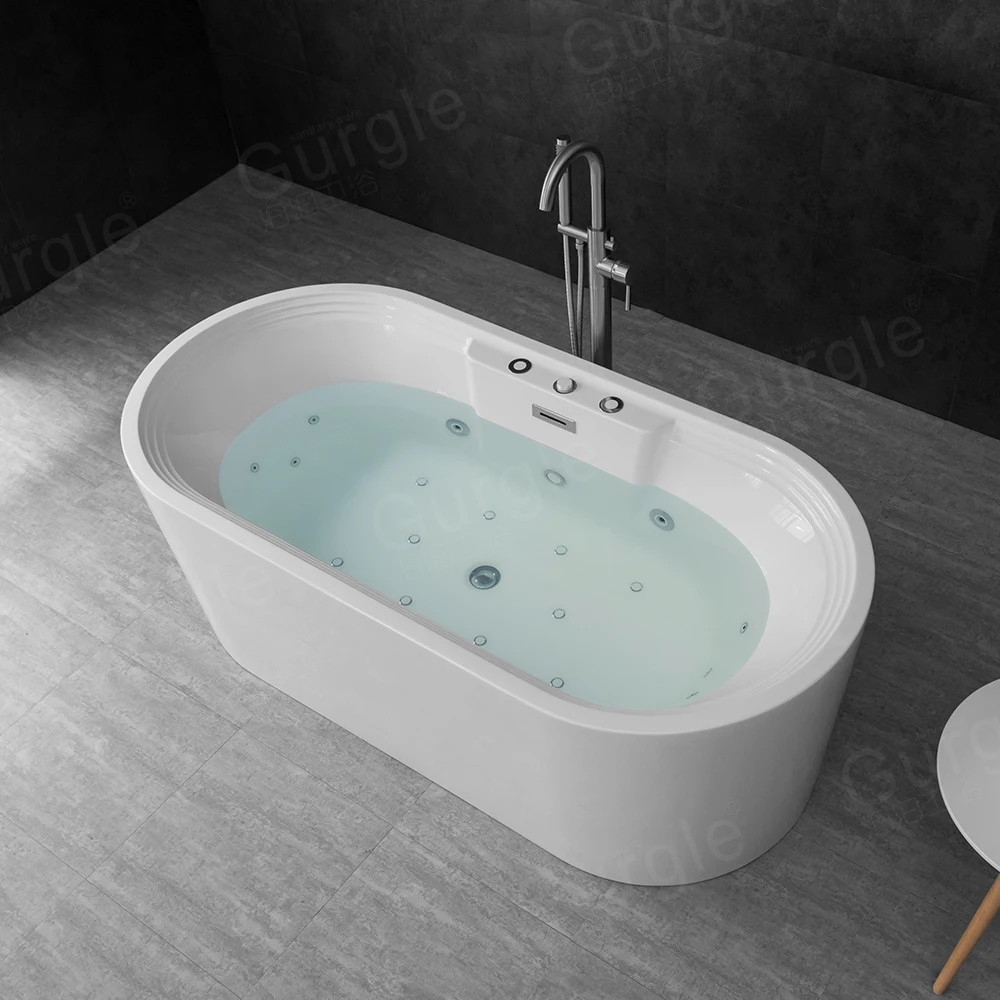 

Hot Sale air Bubble Neck Muscle Hydrotherapy Jetted Bathtub Massage Bathtub Oval Soaking Japanese Jacuzzis Massage Shower Tubpr