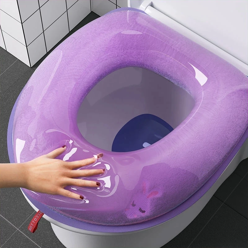 Waterpoof Soft Toilet Seat Cover Bathroom Washable Closestool Mat Pad Cushion O-shape Toilet seat Bidet Toilet Cover Accessories