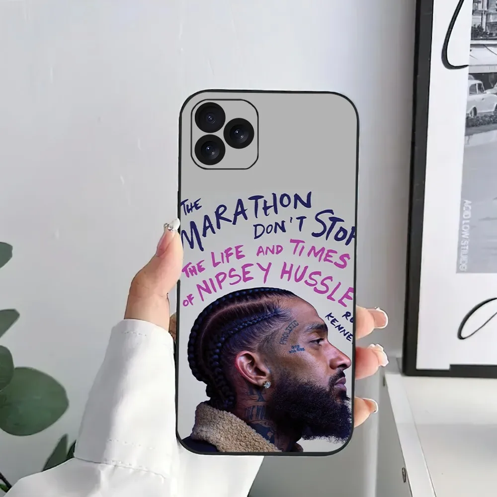 Rapper N-Nipsey H-Hussles Phone Case For iPhone 15 14 13 12 11 8 Mini Xr Xs X Xsmax Pro Max Plus Shell