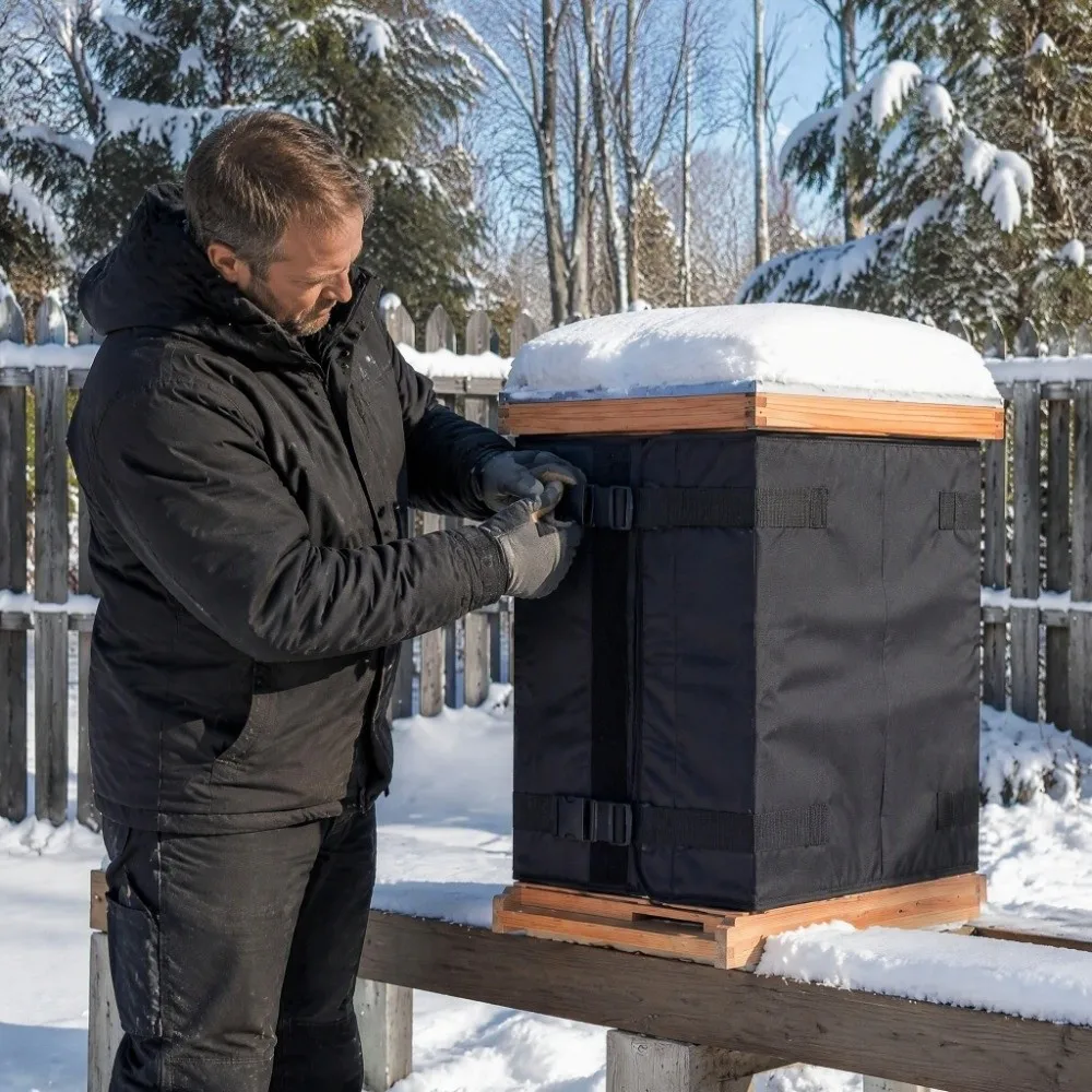 46cm/63cm Beehive Insulation Cover 600D Oxford Fabric Waterproof 600D Oxford Beehive Cover Thickened Anti-scratch