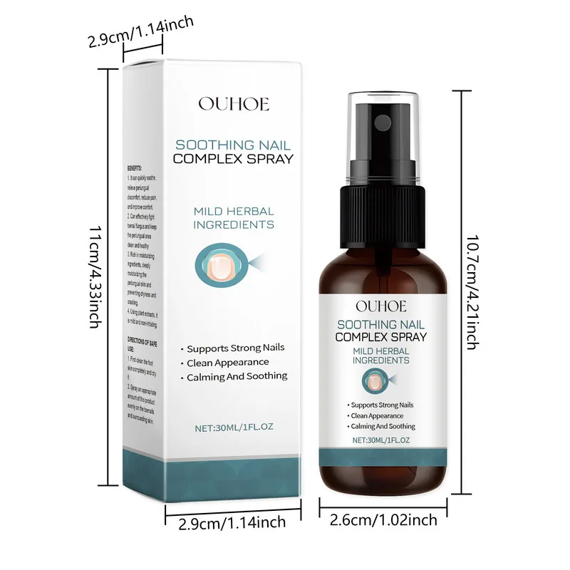 Semprotan Pereda Kuku Tumbuh Ke Dalam Perawatan Jamur Tangan dan Kaki Melembutkan Kuku Tebal Mencerahkan Perawatan Pembersihan Jari Kaki Kesehatan Kuku