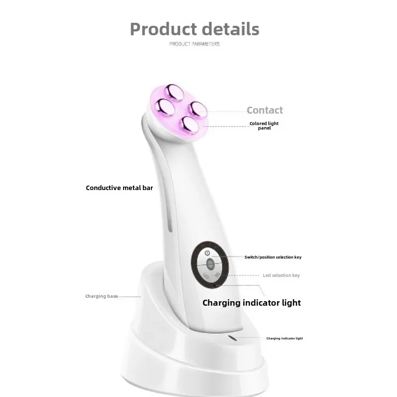 Facial Lifting and Smoothing Massage Device with EMS Microcurrent and RF Technology Skin Tightening Massager