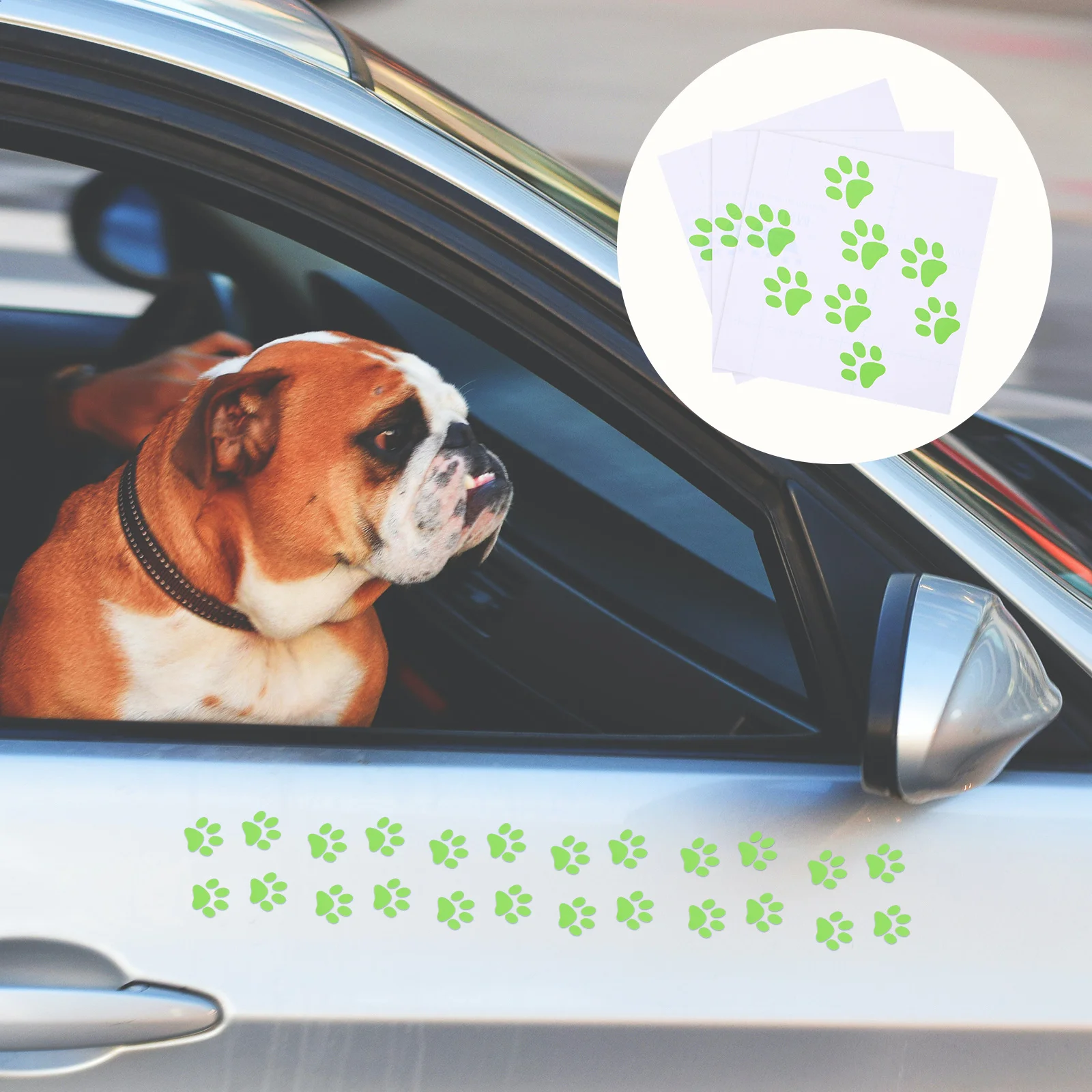 

24Pcs Cat Footprint Car Sticker Premium PVC Decals No Trace After Removal Auto Body Decoration Cat Footprint Car Decal
