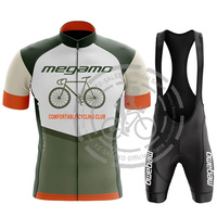 Megamo 2025 New Cycling Jersey Set Men Summer Short Sleeve Bicycle T-shirt MTB Bike Clothing Maillot Ropa Ciclismo Uniform Suit