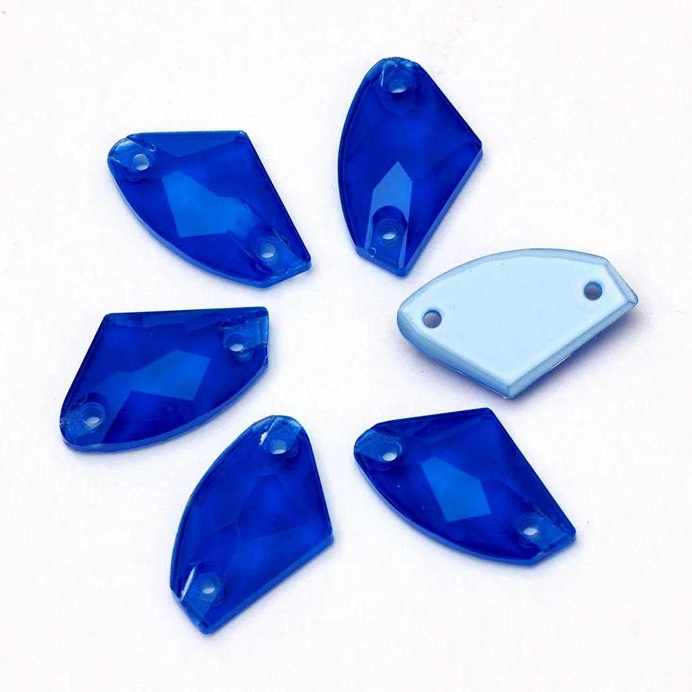 Neonfarbene K9-Glassteine mit galaktischen Kanten und Facettenschliff, flache Rückseite, Strasssteine zur Dekoration von Hochzeitskleidern, aufnähbare Kristalle – Detail 17
