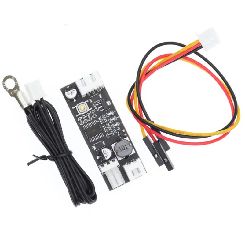 Single 12V 0.8A DC PWM 2-3 Wire Fan Temperature Control Speed Controller Chassis Computer Noiseor PC CPU Cooler Fan Alarm STK IC