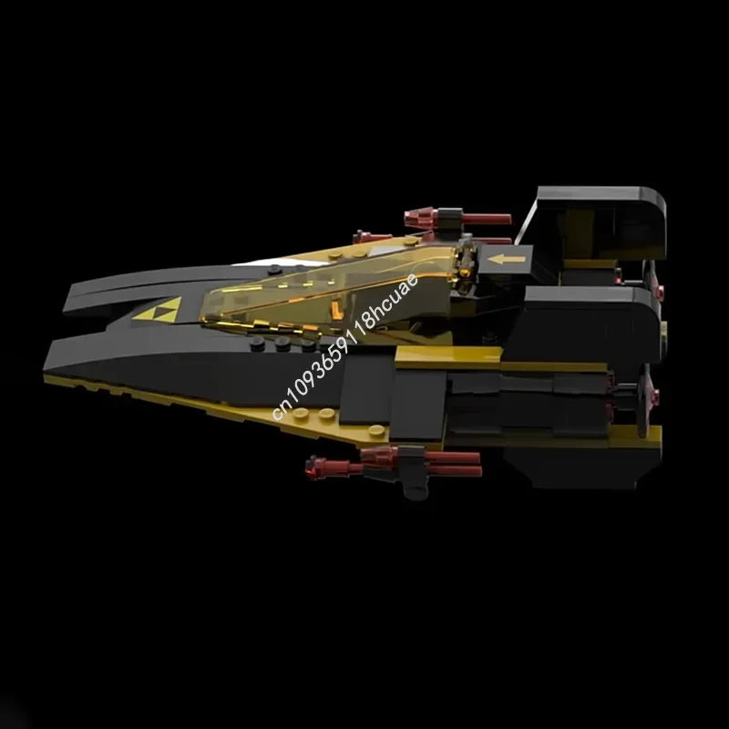 

186 шт., космическая серия, Blacktron-ified A-Wing, модель космического корабля Moc, строительные блоки, оригинальные сборные кирпичи, игрушки на день рождения, подарки