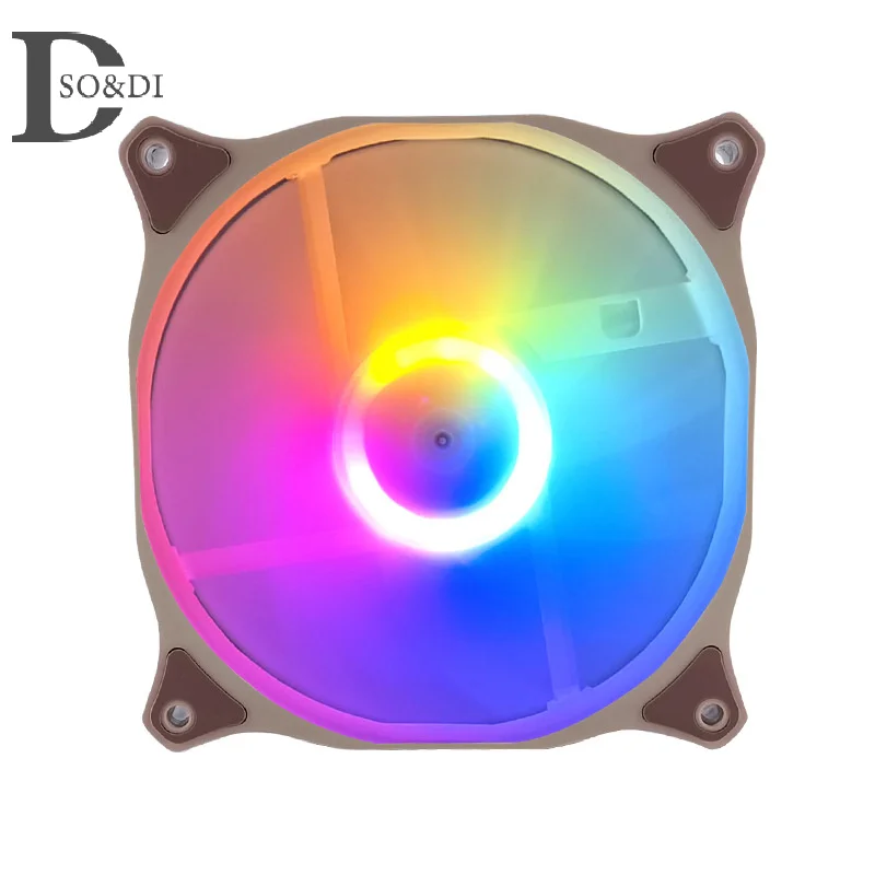 1Pcs 4pin Desktop PC Computer Chassis Cooling Fans RGB Atmosphere Lamp Case Cooler High Airflow Silent Air Cooling Fan