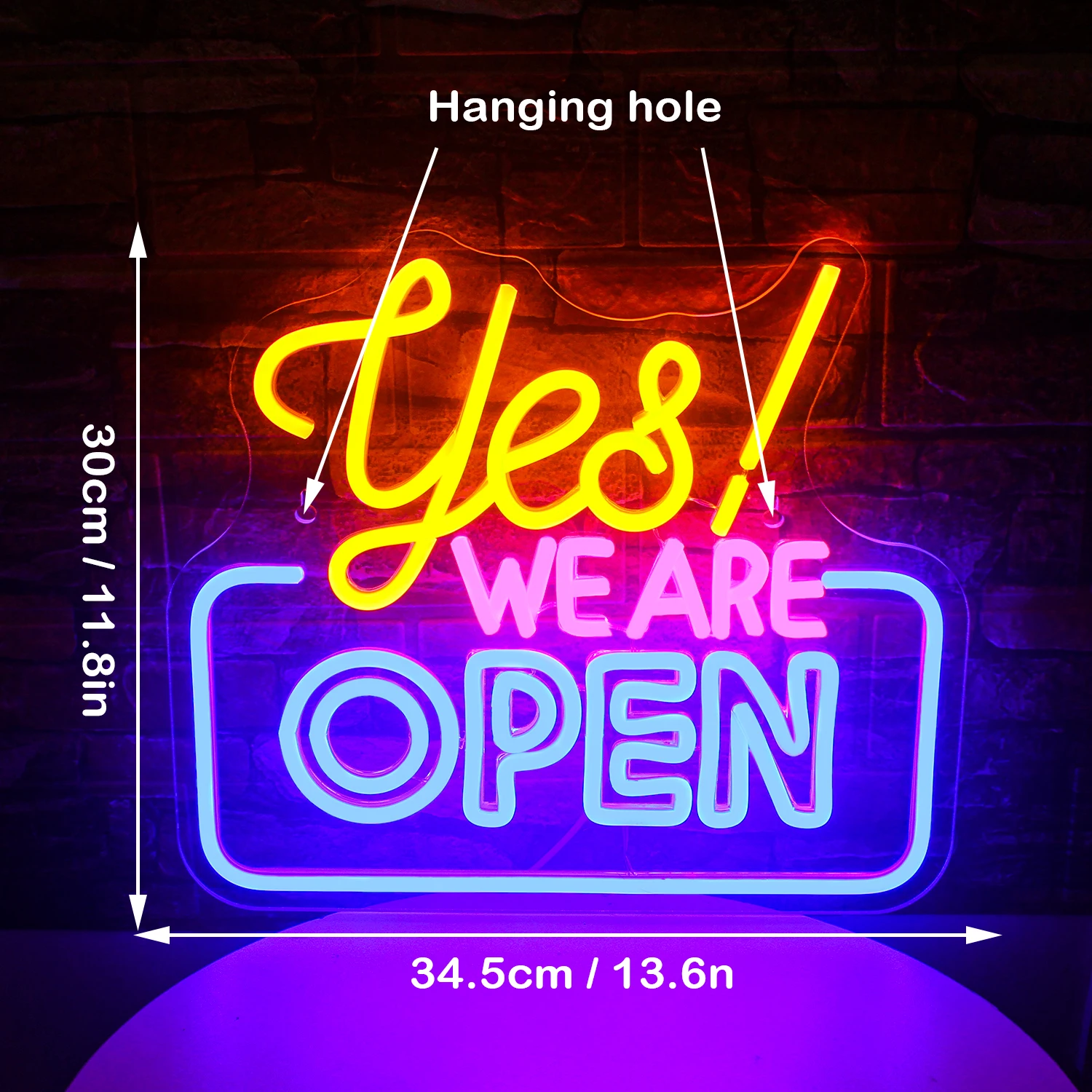 Yes We Are Open Neon Sigh LED Hanging Wall Light For Shop Store Bar Club Bar Attractive Welcome Sighs Super Bright Lamp Wall Art