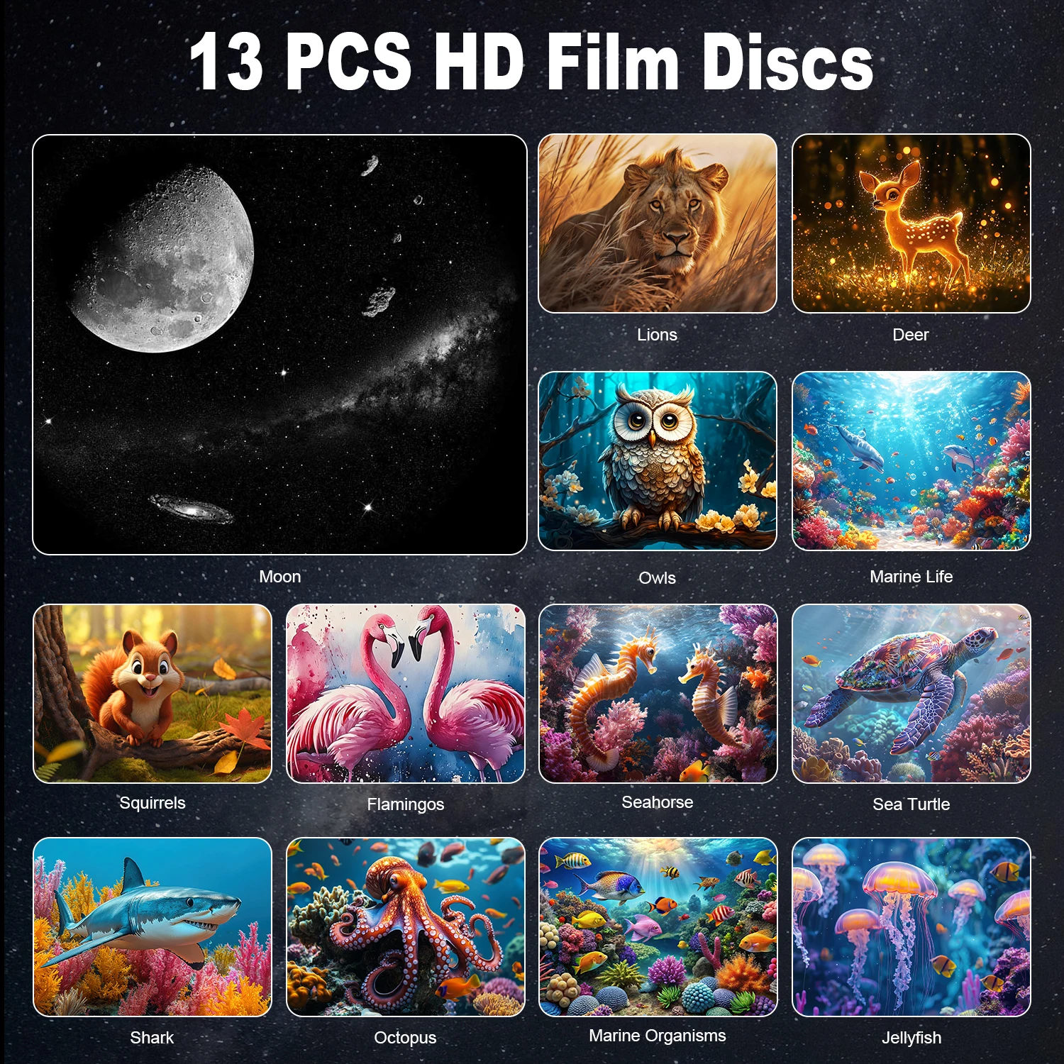 Ocean Meteor Projector Night Light 360° Rotating Ocean Animal Projector, 4K HD Star Projector For Kids Adult Room Decoration