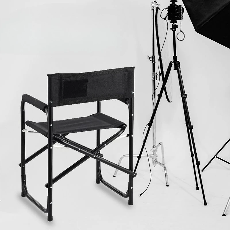 Foldable Director Chair Portable Film Crew Makeup Chairs Outdoors Shooting Backrest Chair Lightweight Simple Producer Armchair