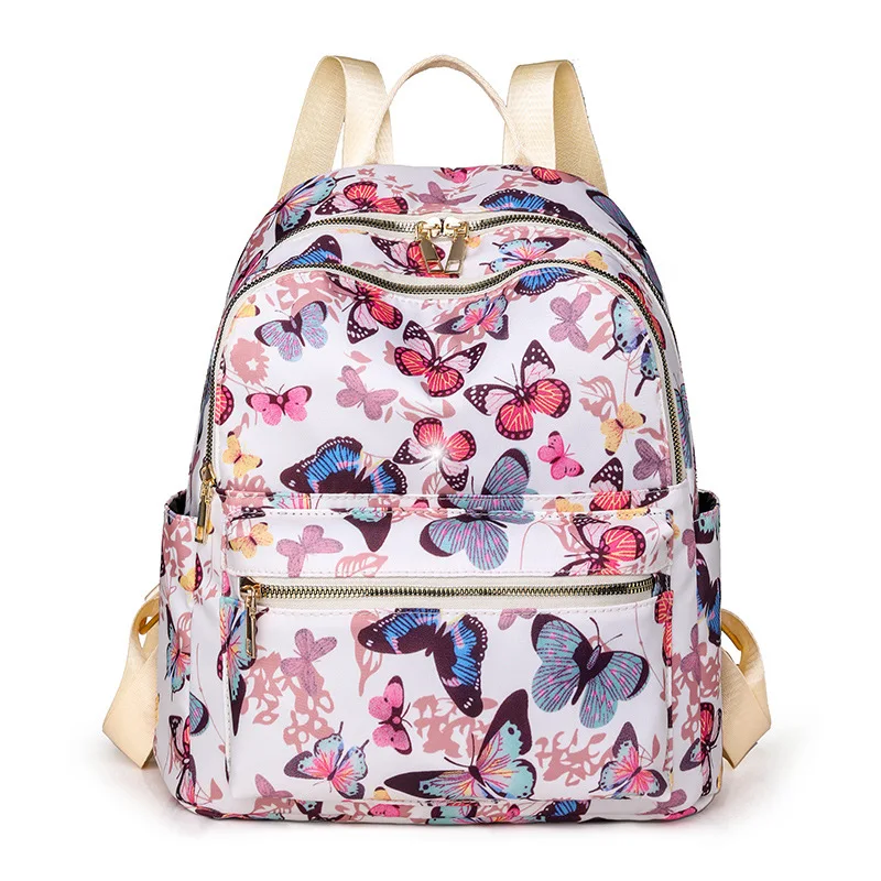 Mochila escolar coreana para estudiantes, mochilas florales blancas para niñas adolescentes, mochila bonita para mujeres, bolsa para libros de marca, mochila de nailon