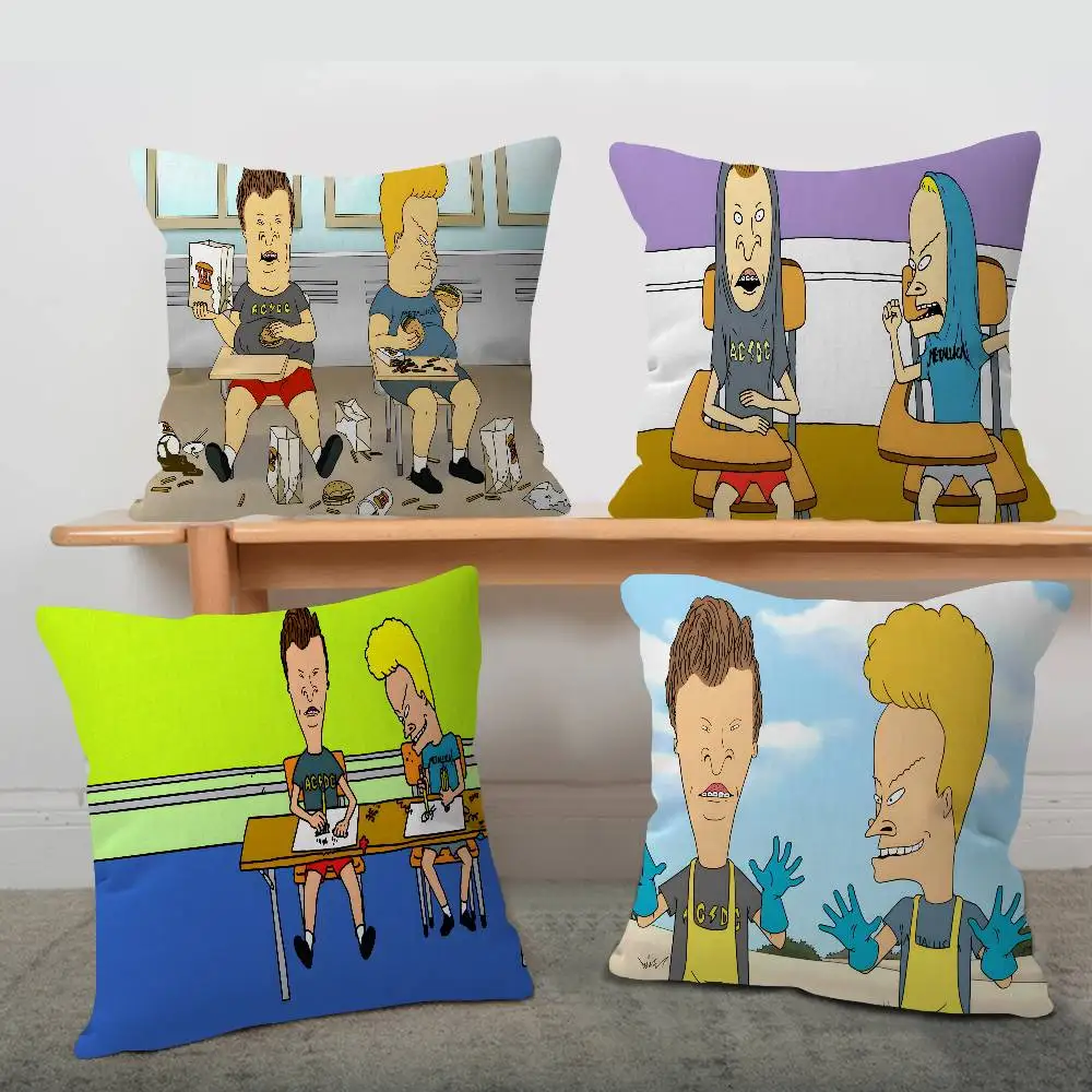 Funny B-Beavis and BUTT-HEAD Pillow Anime Pillow Sofa Bed Head Pillow Cover Cushion Cover 45x45 cm Fashion