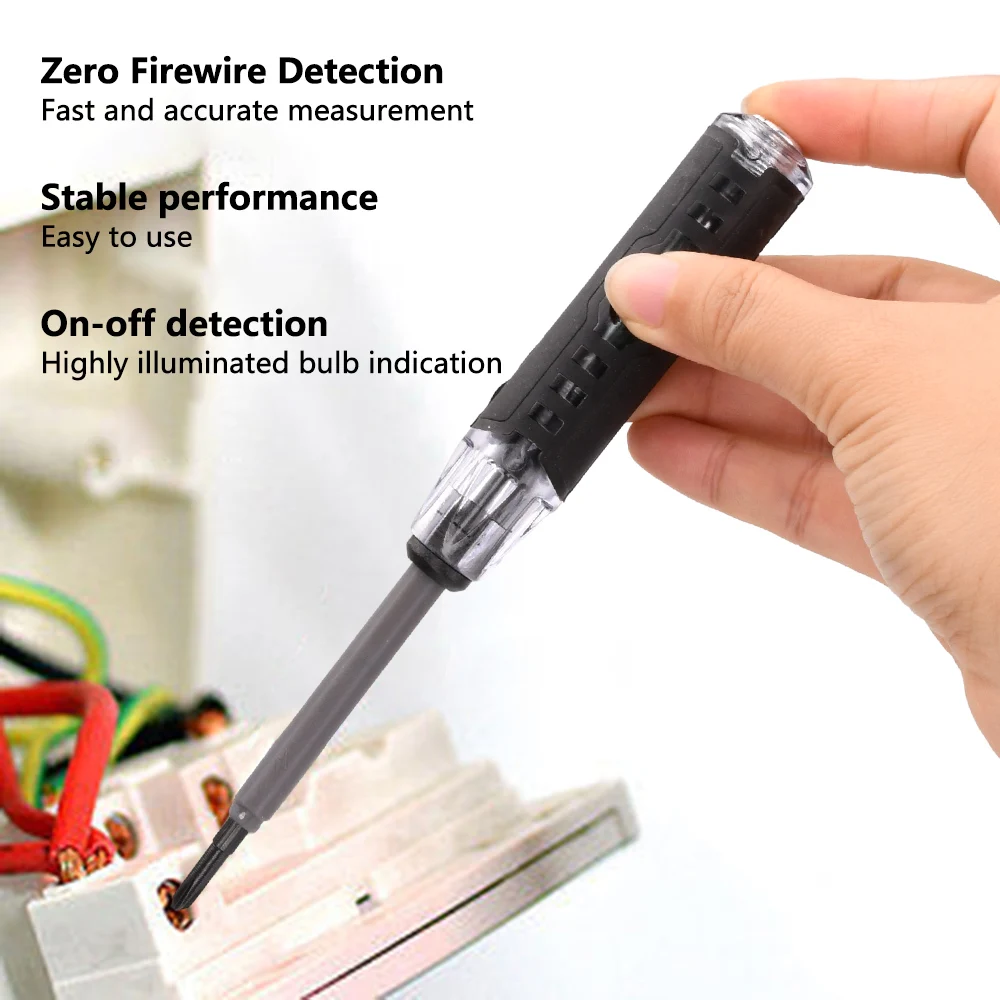 AC24-250V one word/cross Screwdrivers Intelligent Voltage Tester Pen Neon Bulb Indicator Meter Electric Pen Electrician Tools