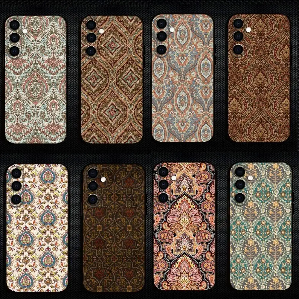 

Middle Eastern style patterns Phone Case For Samsung Galaxy A73,A72,A71,A70,A53,A52,A51,Others Soft Black Shell