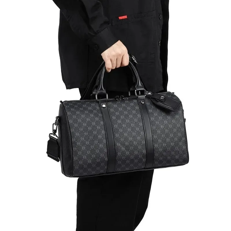 Luxury Men's Crossbody Bag Large Capacity Pillow Handbag Men Crossbody Bags Fashion Plaid Printed Shoulder Bag Male Handbags