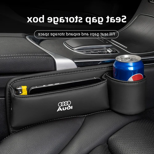 Imagen 2 del producto Caja de Almacenamiento para el Espacio Entre Asientos de Coche Audi, Protector de Fugas para el Coste Lateral del Asiento, Compatible con Sline A4 A8 A3 Q7 Q8 TT Q2 A5 A6 Q1 A1 A2 A7 Q3 Q4 Q5 Q6