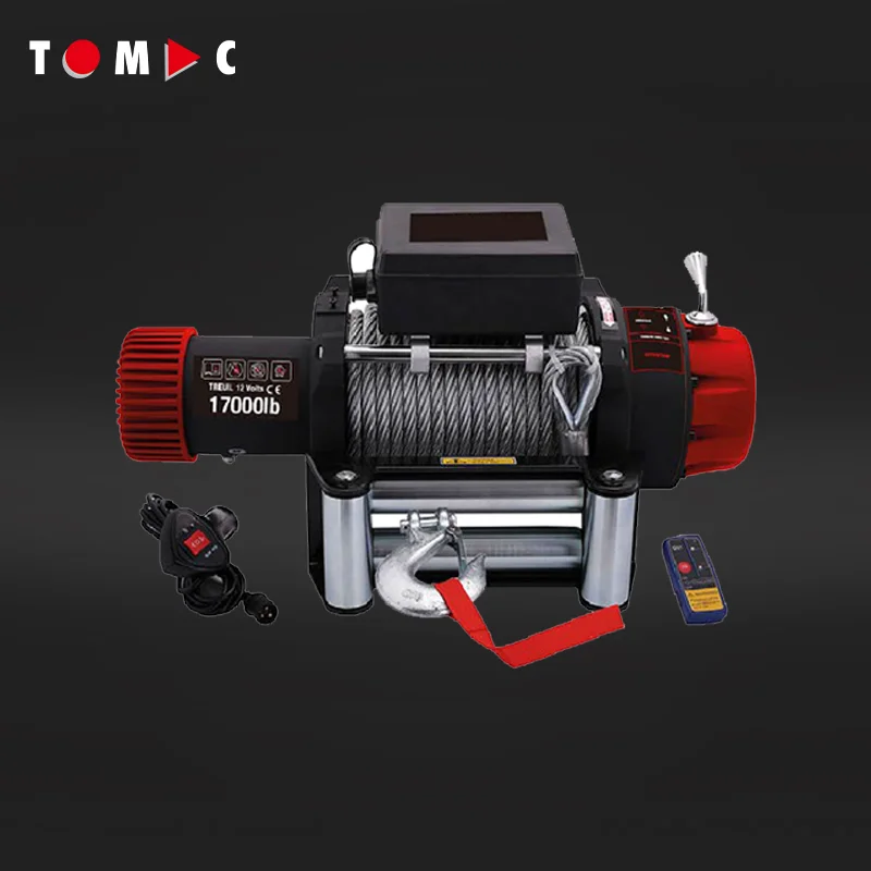 

12V/24V 17000lbs Steel Rope Electric Car Winch for Heavy-Duty Towing and Recovery