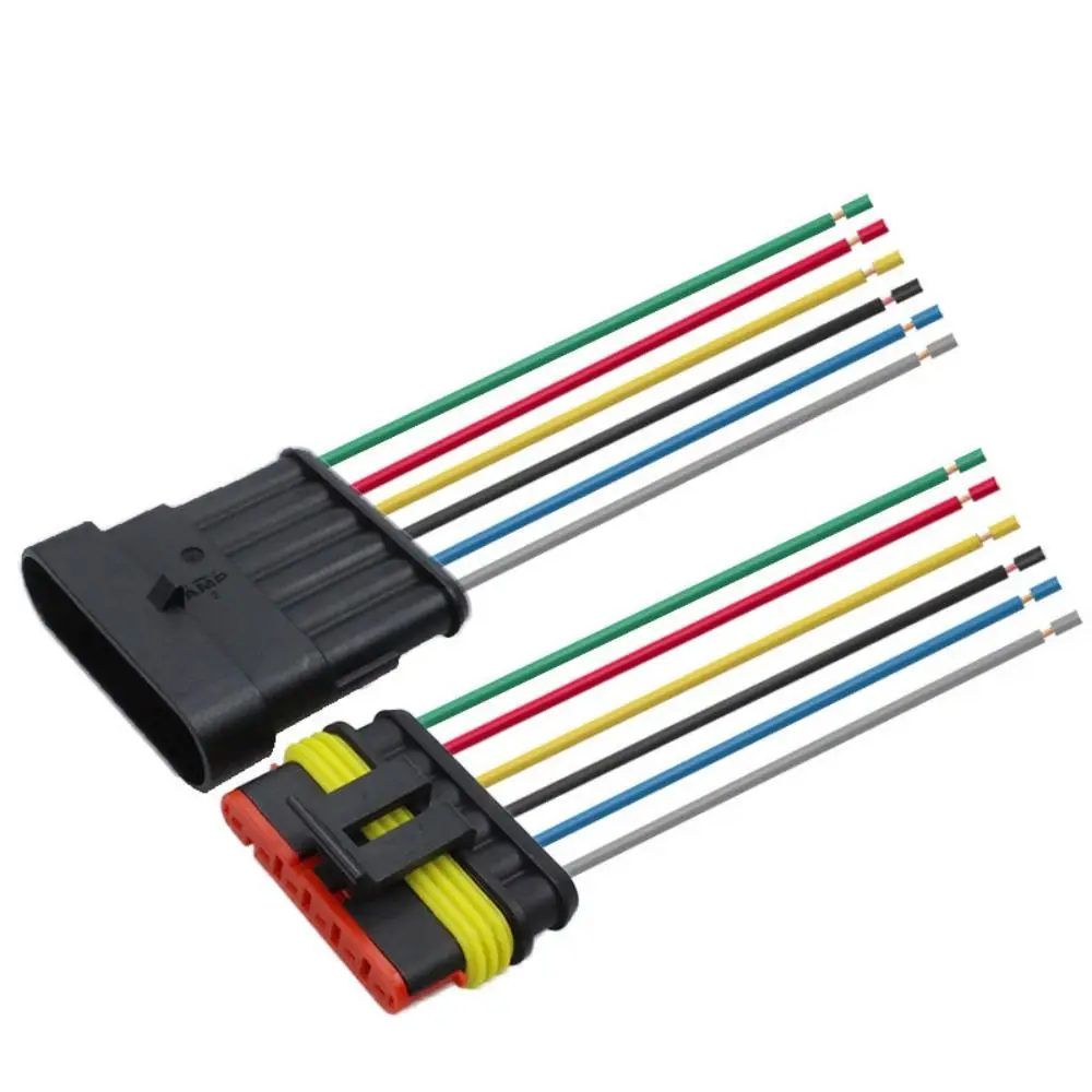 & Female 1 2 3 4 5 6 Way Male 1P 2P 3P 4P 5P Female Auto Wire Connector Electrical Connector Plug Adapter Wire Connector Cable