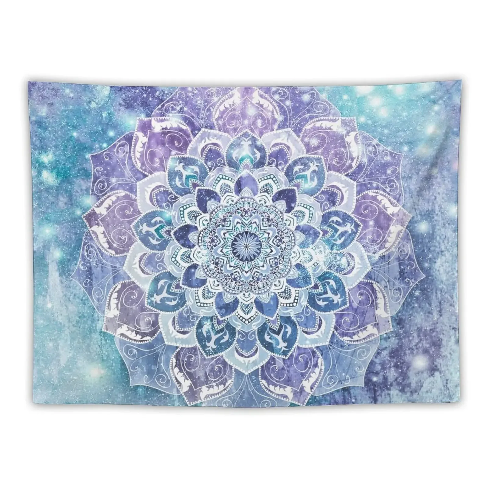 

FREE YOUR MIND MANDALA in Blue Tapestry Room Design Decoration Aesthetic Tapestry