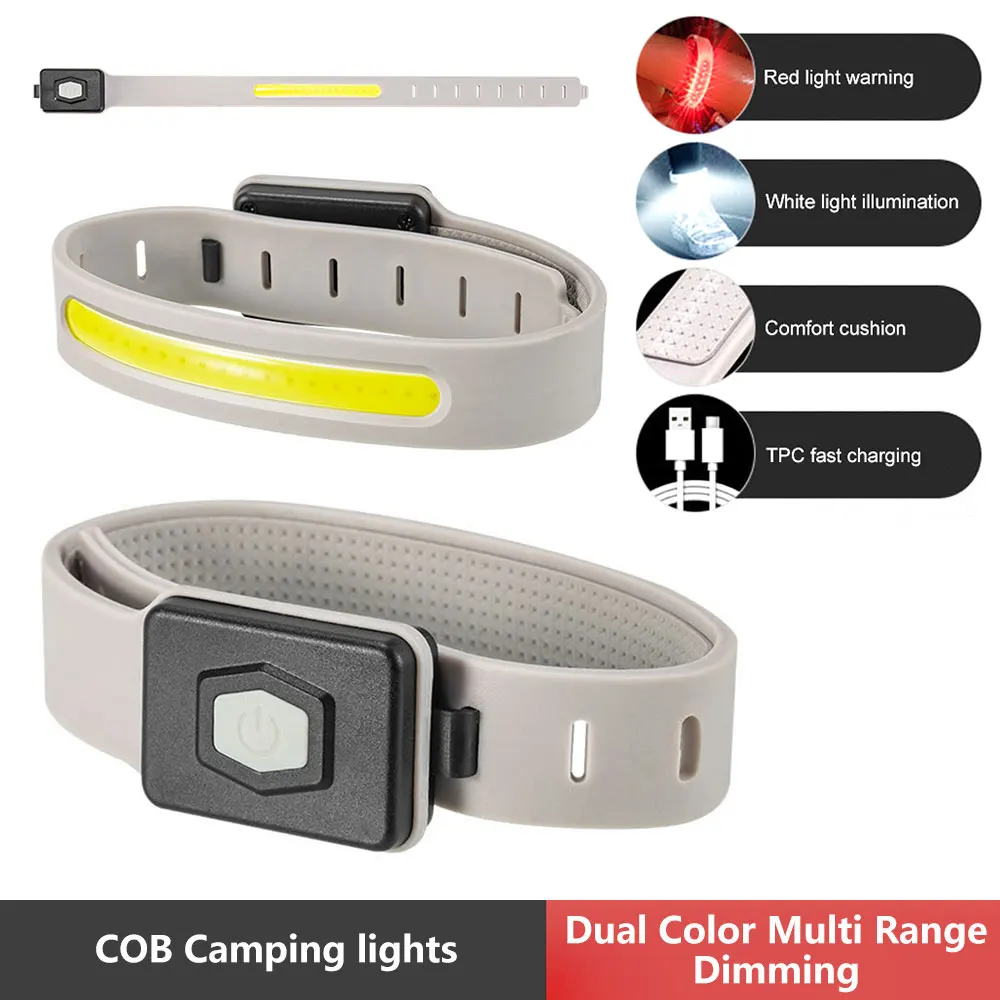 LED Wristband Light USB Rechargeable Outdoor Night Running Armband Waterproof Sports Belt Warning Light for Running Cycling